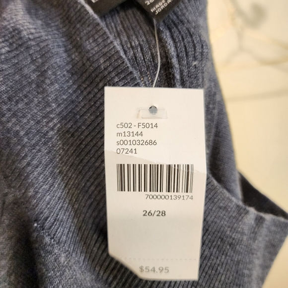 Lane Bryant Women's Mock Neck Gray Sweater with Blue Accents Plus Size 26/28 - Picture 4 of 12